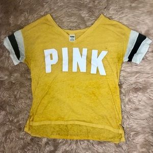 Yellow pink shirt
